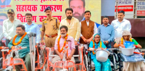 जननायक सुजीत पाण्डेय मेमोरियल ट्रस्ट ने 400 से अधिक दिव्यांग एवं वृ(जनों को वितरित किए उपकरण