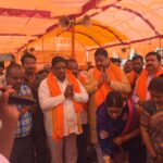 बलरामपुर-श्रावस्ती-बहराइच राष्ट्रीय राजमार्ग पर बनने वाले रेल उपरिगामी सेतु के निर्माण कार्य का हुआ भूमि पूजन